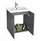 Apollo2 505mm Gloss Grey Wall Hung Vanity Unit  Feature Large Image