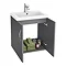 Apollo2 505mm Gloss Grey Wall Hung Vanity Unit Feature Large Image