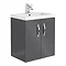 Apollo2 505mm Gloss Grey Wall Hung Vanity Unit Large Image