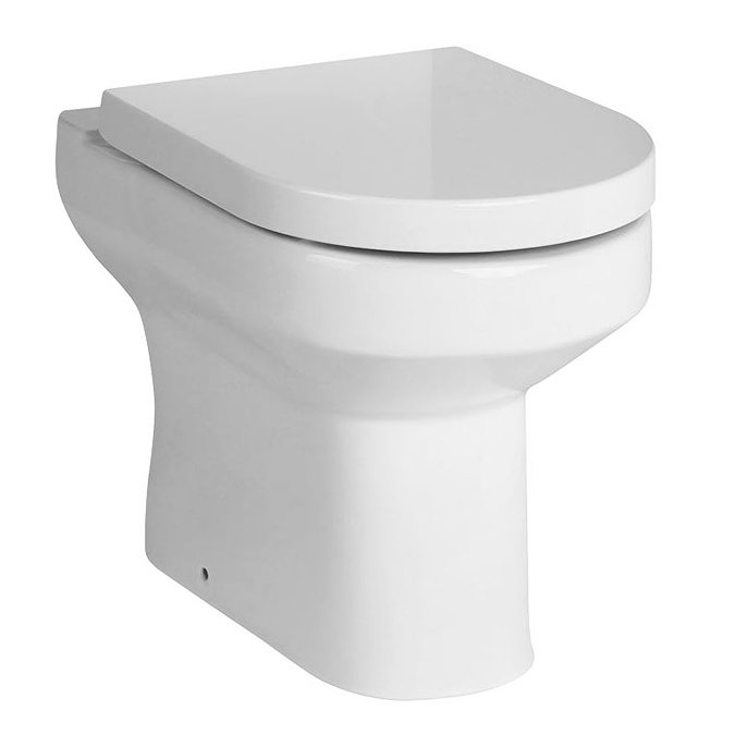 Apollo2 600mm Gloss Grey Complete Toilet Unit (incl. Pan, Cistern + Matt Black Flush)  Profile Large