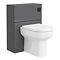 Apollo2 600mm Gloss Grey Complete Toilet Unit (incl. Pan, Cistern + Matt Black Flush) Large Image