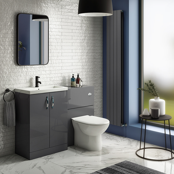 Apollo2 600mm Gloss Grey WC Unit Only  Profile Large Image