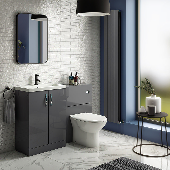 Apollo2 600mm Gloss Grey WC Unit Only Profile Large Image