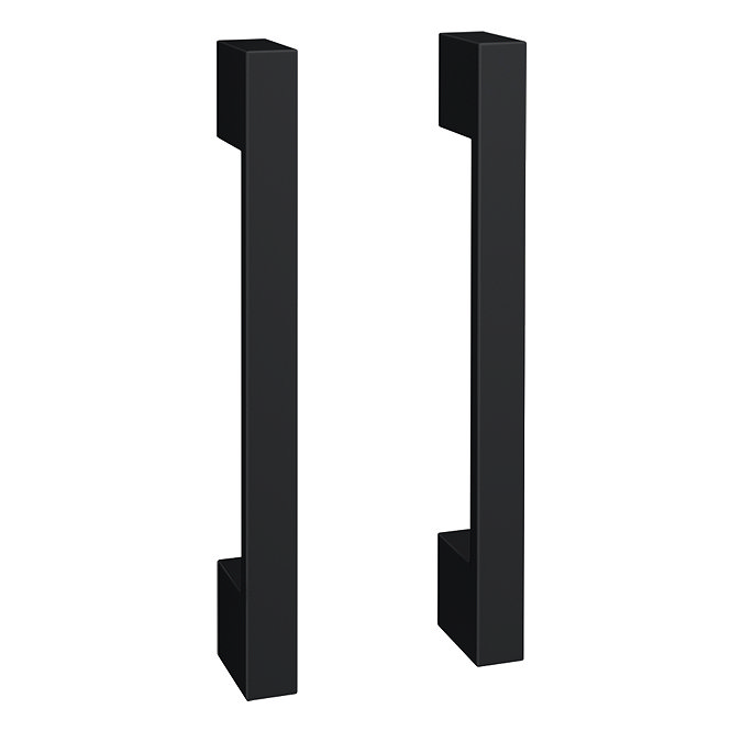 Apollo2 605 Gloss Grey Floor Standing Vanity Unit w. Matt Black Handles Profile Large Image