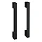 Apollo2 605 Gloss Grey Floor Standing Vanity Unit w. Matt Black Handles Profile Large Image