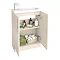 Apollo2 605mm Gloss Cashmere Compact Floor Standing Vanity Unit  Feature Large Image