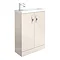 Apollo2 605mm Gloss Cashmere Compact Floor Standing Vanity Unit Large Image