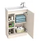 Apollo2 605mm Gloss Cashmere Open Shelf Compact Floor Standing Vanity Unit  Feature Large Image