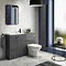 Apollo2 605mm Gloss Grey Compact Floor Standing Vanity Unit Standard Large Image