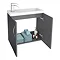 Apollo2 605mm Gloss Grey Compact Wall Hung Vanity Unit  Feature Large Image