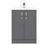 Apollo2 605mm Gloss Grey Floor Standing Vanity Unit  additional Large Image