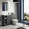 Apollo2 605mm Gloss Grey Open Shelf Compact Floor Standing Vanity Unit  Standard Large Image