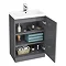Apollo2 605mm Gloss Grey Open Shelf Floor Standing Vanity Unit Feature Large Image