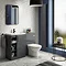 Apollo2 605mm Gloss Grey Open Shelf Floor Standing Vanity Unit Standard Large Image