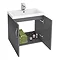 Apollo2 605mm Gloss Grey Wall Hung Vanity Unit  Feature Large Image