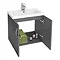 Apollo2 605mm Gloss Grey Wall Hung Vanity Unit Feature Large Image