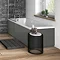 Apollo2 Gloss Grey 700 End Straight Bath Panel  Profile Large Image