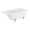 Appleby 1550 Roll Top Shower Bath + Brushed Brass Leg Set