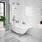 Appleby 1550 Roll Top Shower Bath + Chrome Leg Set  Standard Large Image