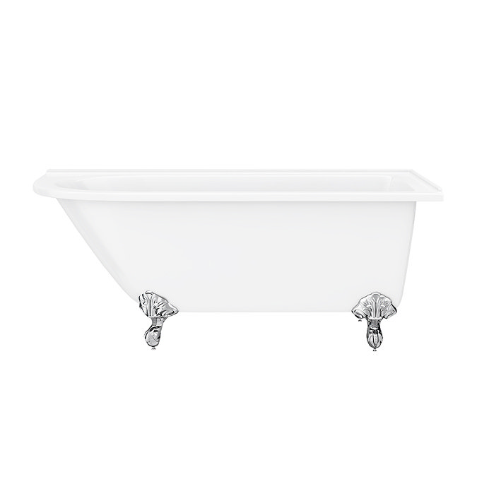 Appleby 1550 Roll Top Shower Bath + Chrome Leg Set  In Bathroom Large Image