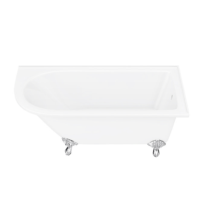 Appleby 1550 Roll Top Shower Bath + Chrome Leg Set  additional Large Image