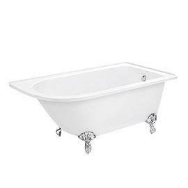 Appleby 1550 Roll Top Shower Bath + Chrome Leg Set Medium Image