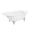 Appleby 1550 Roll Top Shower Bath + Chrome Leg Set Large Image