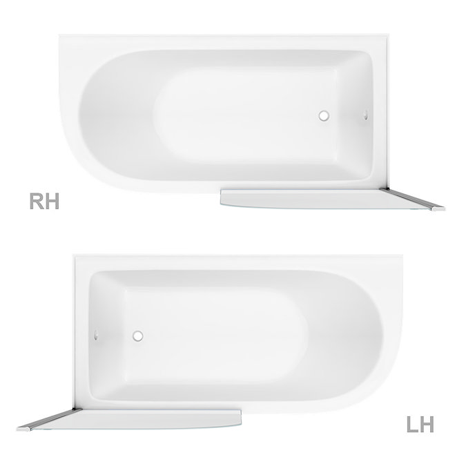 Appleby 1550 Roll Top Shower Bath with Screen + Chrome Leg Set  Standard Large Image