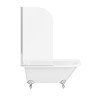 Appleby 1550 Roll Top Shower Bath with Screen + Chrome Leg Set  In Bathroom Large Image