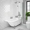 Appleby 1550 RH Roll Top Shower Bath with Screen + Chrome Leg Set Large Image