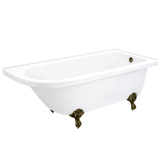 Appleby 1700 Roll Top Shower Bath + Antique Brass Leg Set Victorian