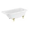 Appleby 1700 Roll Top Shower Bath + Brushed Brass Leg Set