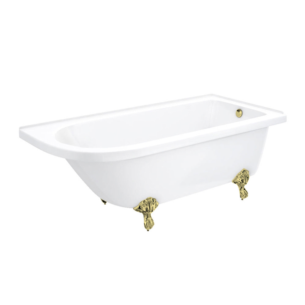 Appleby 1700 Roll Top Shower Bath + Brushed Brass Leg Set | Victorian ...
