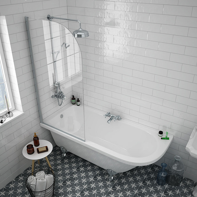 Appleby 1700 Roll Top Shower Bath + Chrome Leg Set  Standard Large Image
