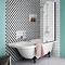 Appleby 1700 Roll Top Shower Bath + Matt Black Leg Set  Standard Large Image