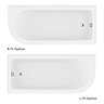 Appleby 1700 Roll Top Shower Bath + White Leg Set  Feature Large Image
