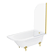 Appleby 1700 Roll Top Shower Bath with Brushed Brass Screen + Leg Set