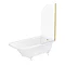 Appleby 1700 Roll Top Shower Bath with Brushed Brass Screen + White Leg Set  additional Large Image