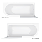 Appleby 1700 Roll Top Shower Bath with Screen + Chrome Leg Set