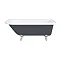 Appleby Grey 1700 Roll Top Shower Bath + Chrome Leg Set  additional Large Image