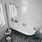 Appleby Grey 1700 Roll Top Shower Bath + Chrome Leg Set  Standard Large Image