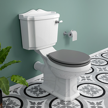 Appleby Traditional Close Coupled Toilet + Soft Close Seat  Profile Large Image