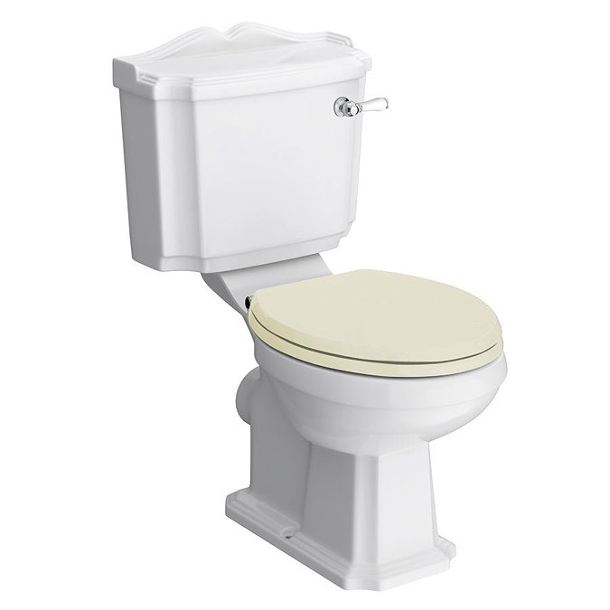 Appleby Traditional Close Coupled Toilet + Ivory Soft Close Seat Large Image