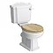 Appleby Traditional Close Coupled Toilet + Walnut Soft Close Seat Large Image