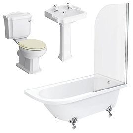 Appleby RH Traditional Bathroom Suite + Ivory Seat Large Image