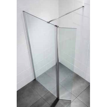 April - Identiti² Wetroom Screen with Return Panel - Clear - Various Size Options Profile Large Imag