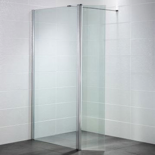 April - Identiti² Wetroom Screen with Return Panel - Clear - Various Size Options Large Image