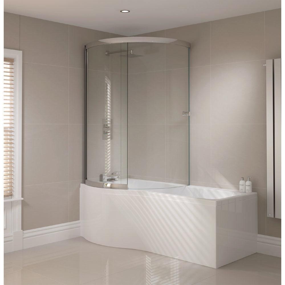 April - P Shape Sliding Bath Screen - Left or Right Hand Option at ...