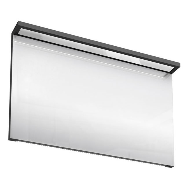 Aqua Cabinets - 1200mm Wide Illuminated LED Mirror - Anthracite Grey - M40G Large Image