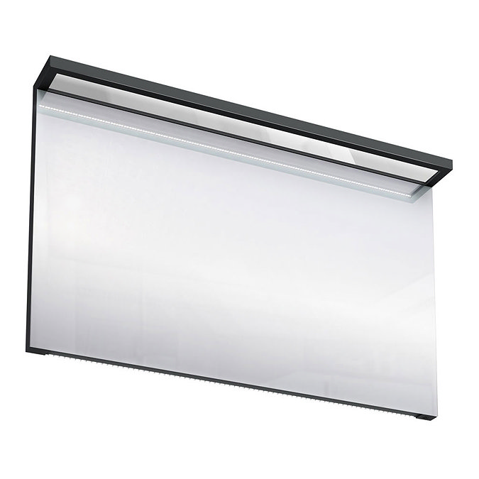 Aqua Cabinets - 1200mm Wide Illuminated LED Mirror - Black - M40B Large Image
